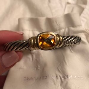 David Yurman cuff bracelet with citrine